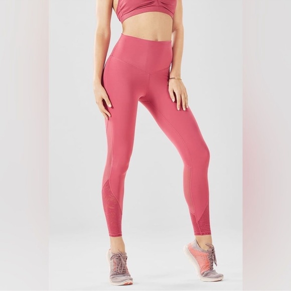 Fabletics Pants - Fabletics High-Waisted Mesh PureLuxe 7/8